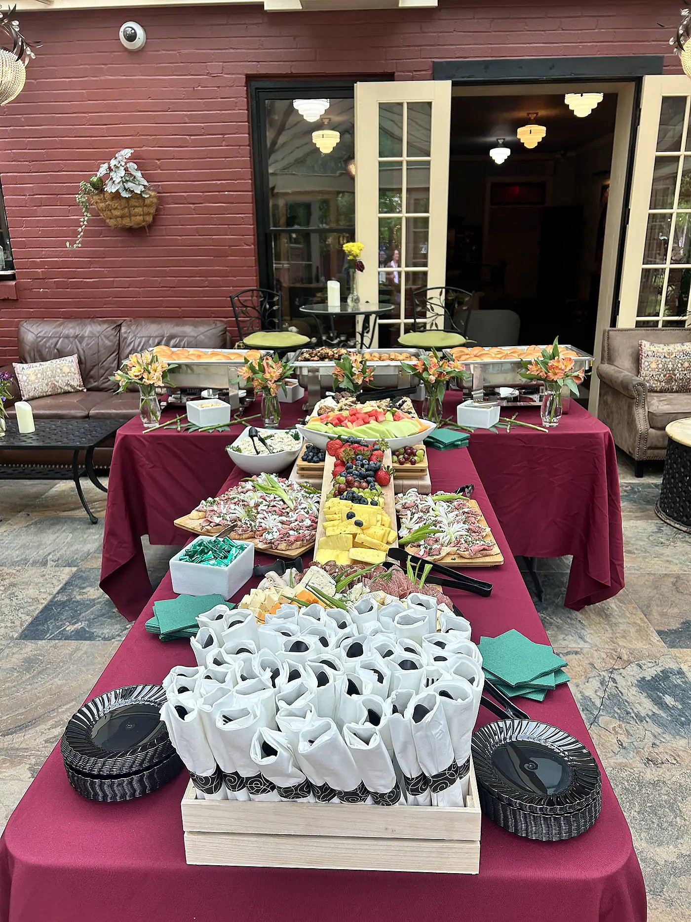 Events for Doctors buffet table Chamberlin Inn