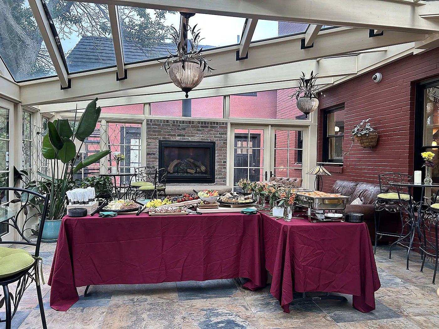 Buffet table at Doctor's Retreat