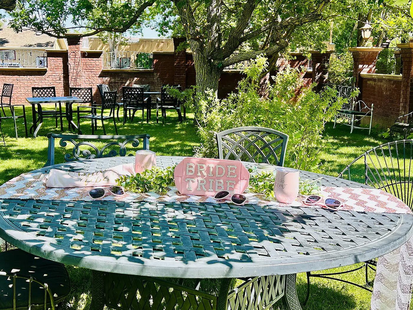 Bridal Shower in the Chamberlin courtyard