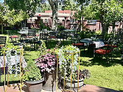 Flowers at the Chamberlin Inn Courtyard