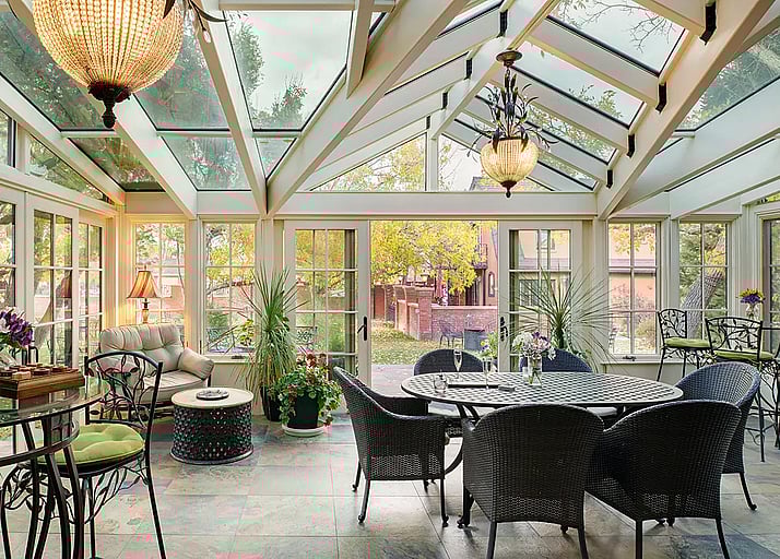 Conservatory and garden at Cody WY bar and lounge