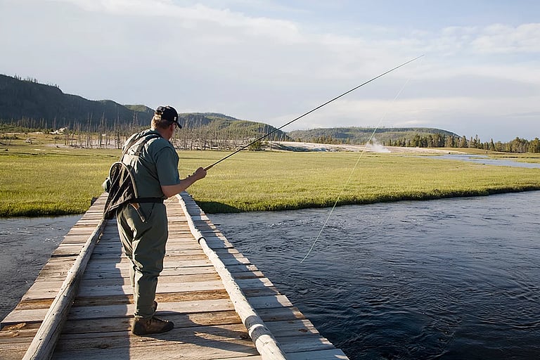 Fly-fishing the Firehole in Yellowstone