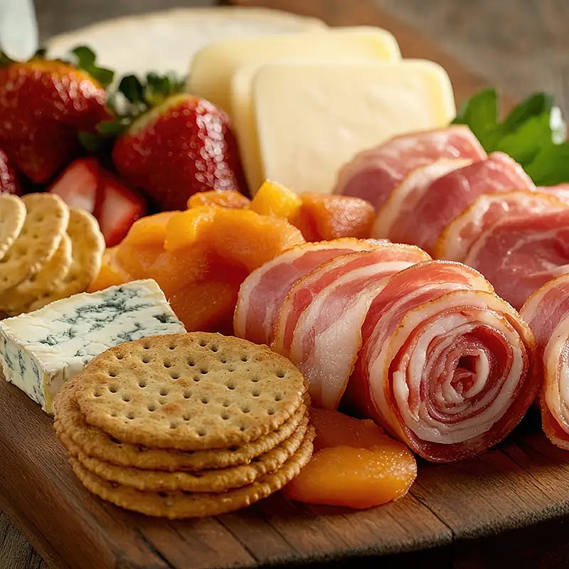Charcuterie Board with dried apricots