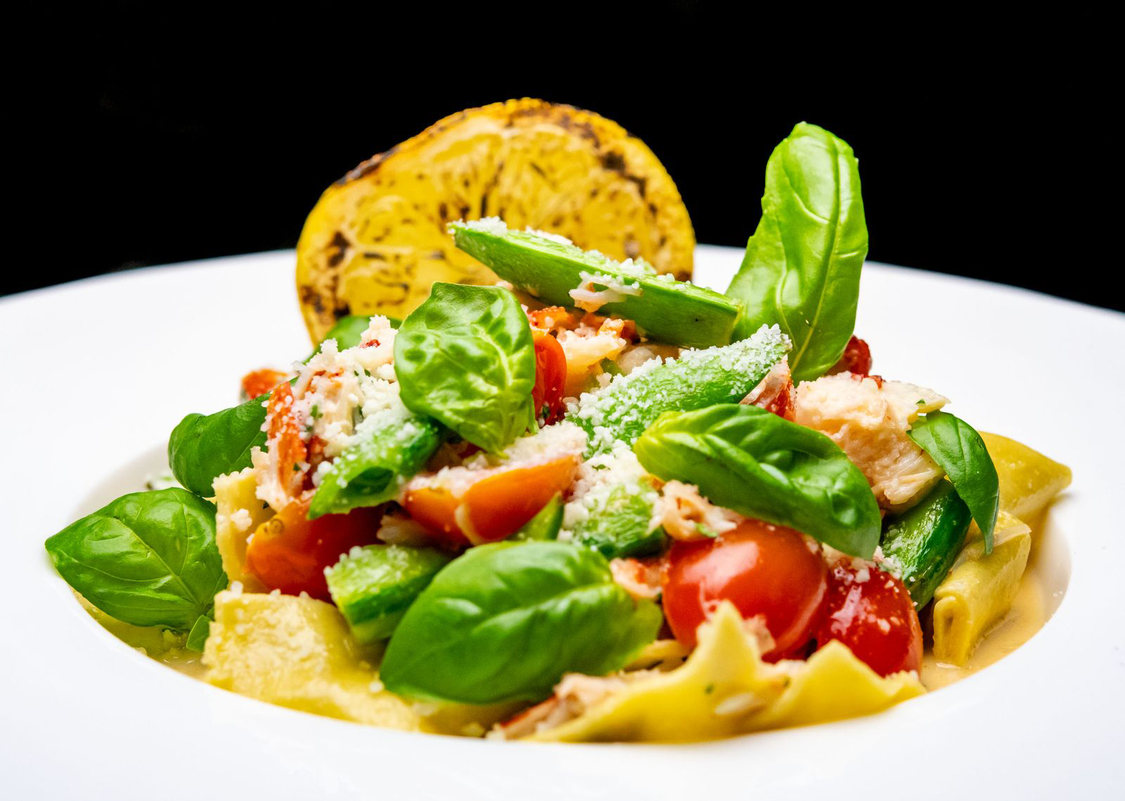 A fresh dish of pasta from the Trailhead Restaurant, popular with locals and visitors alike that's only a short walk from The Chamberlin Inn in Cody, Wyoming.
